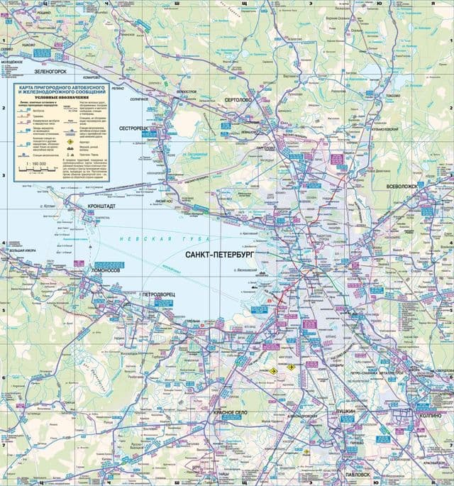 карта автовокзала Санкт-Петербурга