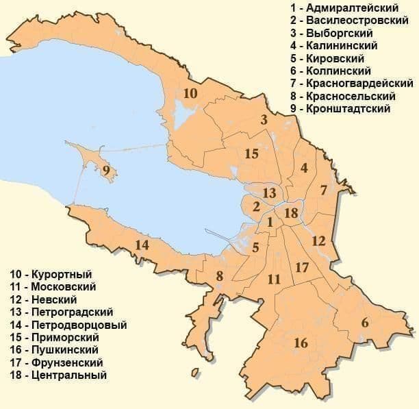 карта Санкт-Петербурга