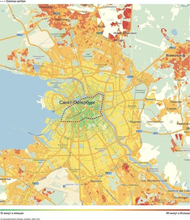 карта дорог Санкт-Петербурга