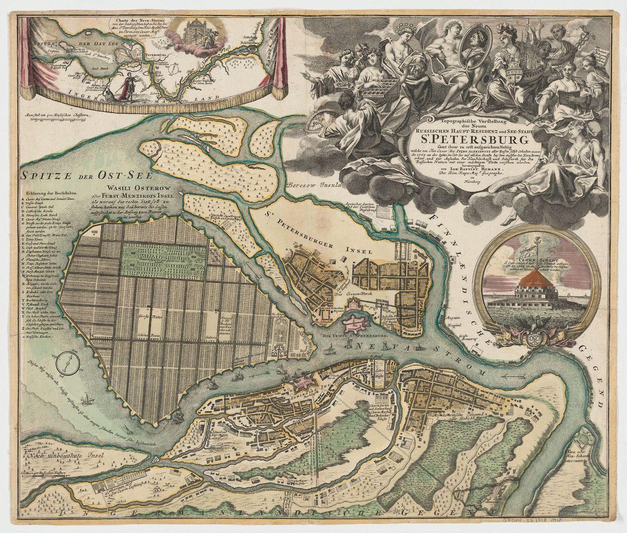 Старая карта васильевского острова