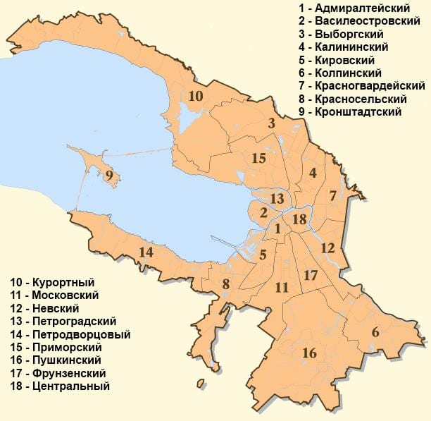 карта Санкт-Петербурга