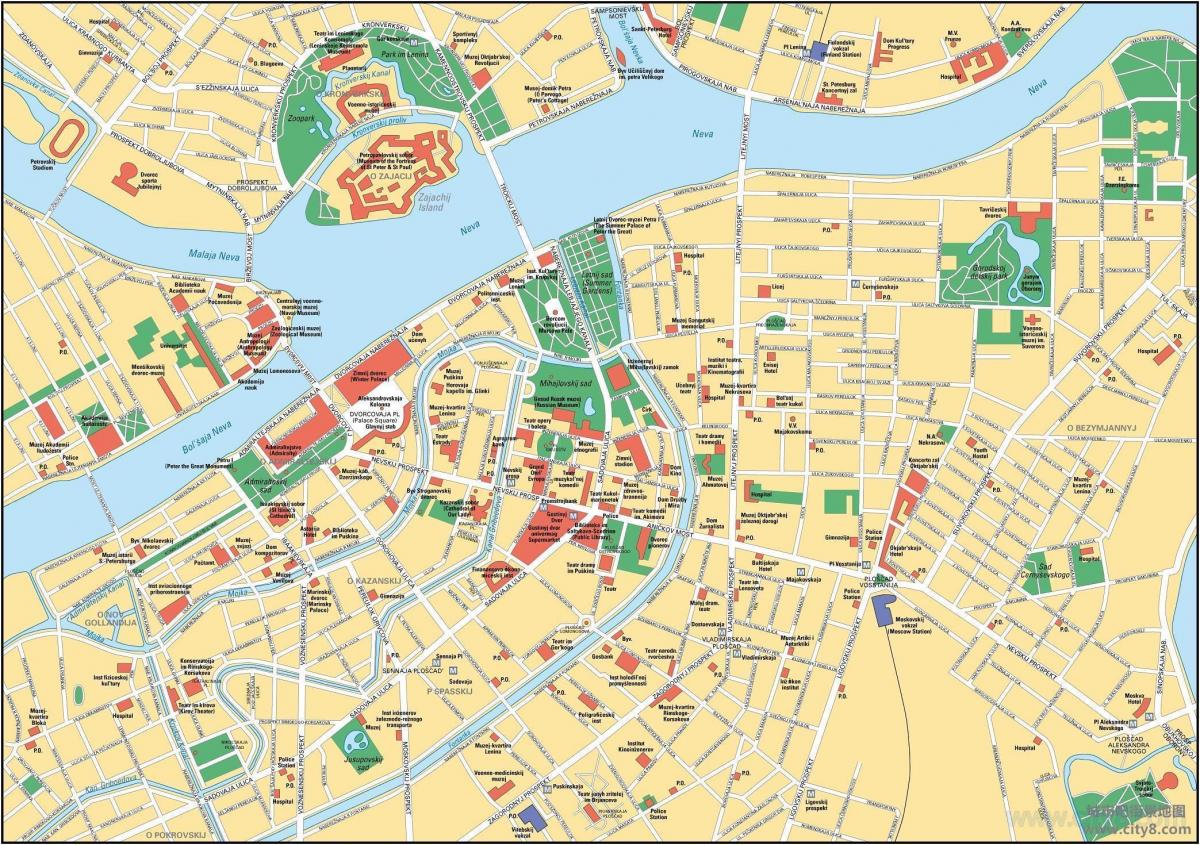 карта центра Санкт-Петербурга